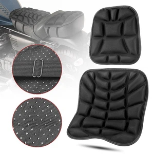 2X Universal Motorcycle Seat Cushion Comfort Breathable Pad Air Pillow Cover - Picture 1 of 11