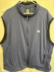 FJ Footjoy Dryjoys Vest Men's XXL Three Pines Navy Blue Active Golf Vest - Picture 1 of 5