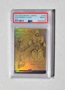 MTG Whispersilk Cloak da Vinci FOIL PSA 8 NM-MT Assassin's Creed SLD Card #1574 - Picture 1 of 3