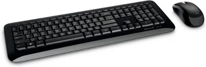 Microsoft Wireless Desktop 850 Keyboard and Mouse - Black - Euro English...  - Picture 1 of 7