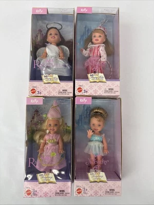 Lot of 4 Barbie Kelly Fairy Tale Rapunzel & Fantasy Tales Nutcracker Dolls 2003 - Image 1 of 4