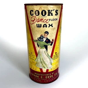 Vtg Cook's Dance Floor Wax Frank C Cook Denver Colorado Swanky Dancers 6 7/8" h - Picture 1 of 10