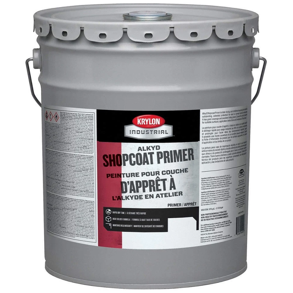 Imprimación KRYLON INDUSTRIAL K000S3102-20, a base de aceite, 5 gal. Talla, gris 52JN50 Foto 1 de 1