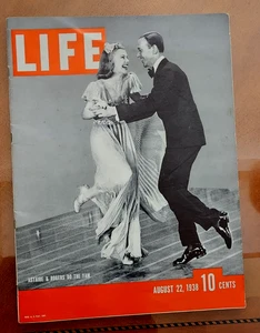 LIFE MAGAZIN 22. August 1938 Fred Astaire Ginger Rogers Lufttransport Zigarette - Bild 1 von 4