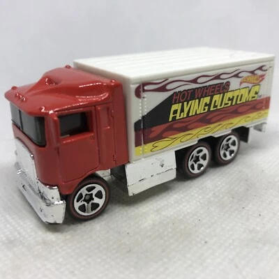 Hot Wheels Flying Customs Semi Truck 1991 Red/White Made In Malaysia - Image 1 of 4