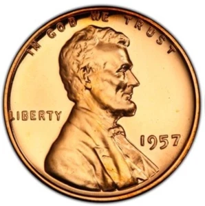 Lincoln Wheat Cent 1957 1C PCGS PR66RD CAM - Picture 1 of 12