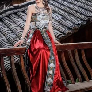 Miao Traditional Clothing Women Evening Dress Dance Costume Singer Performance - Picture 1 of 35