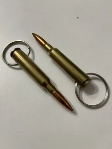 Portachiavi Proiettile calibro 6,5x55 Full Metal Jacket Da Cecchino - Foto 1 di 3
