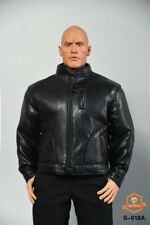 Sgtoys 1/6 Black Leather Coat Pants Fit 12'' M35 Ph Strong Muscular Male Body