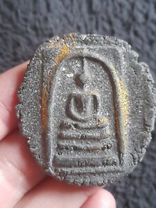 Thai Buddha Clay Amulet Phra Somdej Toh Lucky Talisman