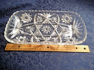ANCHOR HOCKING EAPC EARLY AMERICAN PRESCUT HOSTESS TRAY 12” x 6”- EUC - Picture 1 of 3