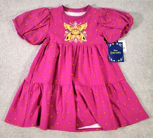 Disney Encanto Girls Dress Size XS ( 4/5 ) Pink Puff Sleeves Pullover NWT - Picture 1 of 9