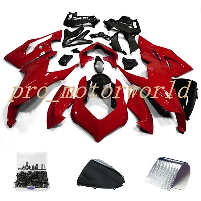 Kit de carenado rojo brillante con pernos para marco de carrocería Ducati Panigale V2 2020-2024 Foto 1 de 4