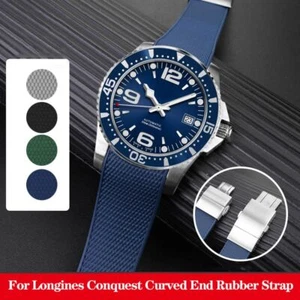 21 mm Kautschuk Uhrenarmband für Longines Conquest L3.742.4 642 781 782 Uhrenarmband - Bild 1 von 36