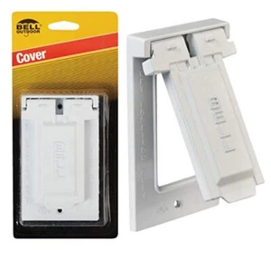 Hubbell-Bell  Flip Vertical GFCI Receptacle Cover, 5103-6 One Gang White - Picture 1 of 6