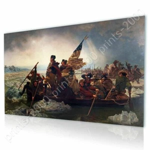 Washington Crossing The Delaware by Emanuel Leutze | Ready to Hang Canvas | Wall - Picture 1 of 6