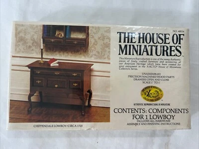 House of Miniatures Chippendale Lowboy Kit 40024 Dollhouse Furniture Complete - Image 1 of 4