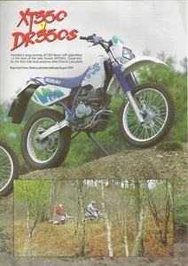 Suzuki DR350 UK sales brochure road test reprint DR350SM v XT350 - Picture 1 of 1