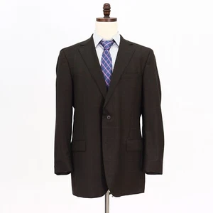 Tindari 46L Green Sport Coat Blazer Jacket Check 2B Wool - Picture 1 of 11