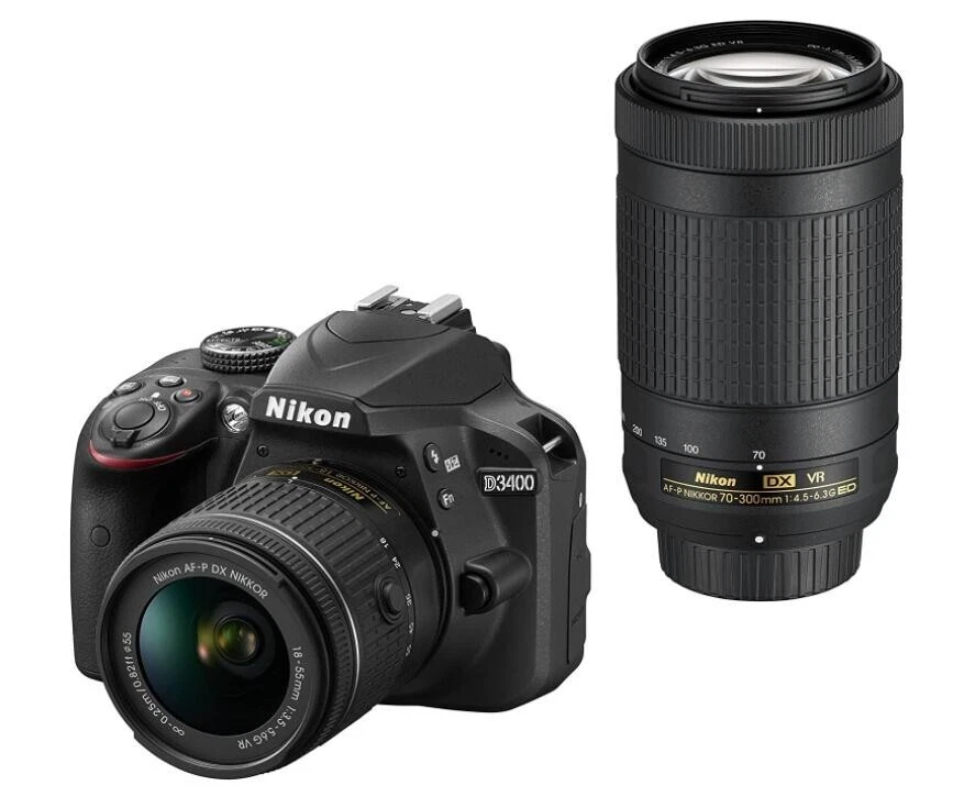 Nikon D3400  Double Zoom Kit - Black - Image 1 of 1