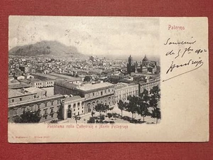 Cartolina - Palermo - Panorama colla Cattedrale e Monte Pellegrino - 1902 - Picture 1 of 2