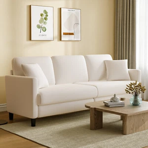 Teddy Velvet Sleeper Sofa with Deep Cushion 3-Seater Comfy Couch for Living Room - Picture 1 of 10