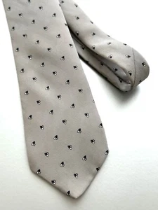 Vintage Paco Rabanne Mens Tie Gray w/ Blk & White Pattern - Picture 1 of 2