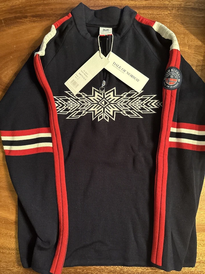 Men Dale Of Norway OL SPIRIT Merino Wool Sweater Size SMALL 94771 OLYMPIC TEAM! - Image 1 of 2
