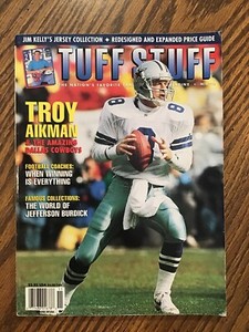 Vintage November 1993 Tuff Stuff Trading Card Magazine w/ Troy Aikman Cover