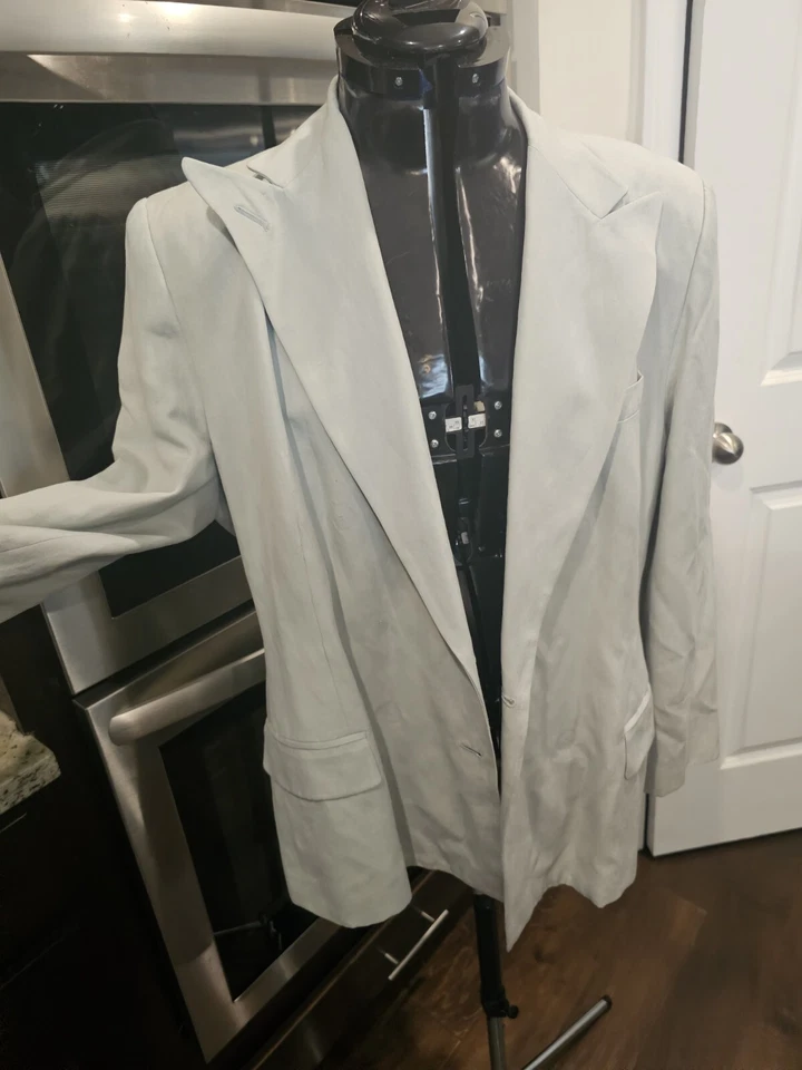 Blazer grande de lino verde menta Ralph Lauren para dama Foto 1 de 4