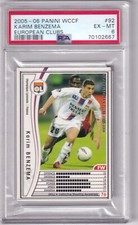 2005-06 Panini Wccf No. 92 Karim Benzema European Clubs PSA 6