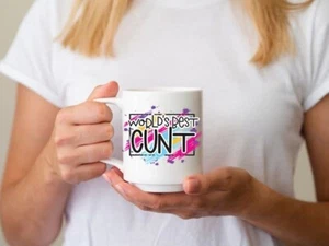 WOLDS BESTCUNT COFFEE MUG NOVELTY CHEEKY BIRTHDAY PRESENT/GIFT FUNNY WORK GIFT - Picture 1 of 2