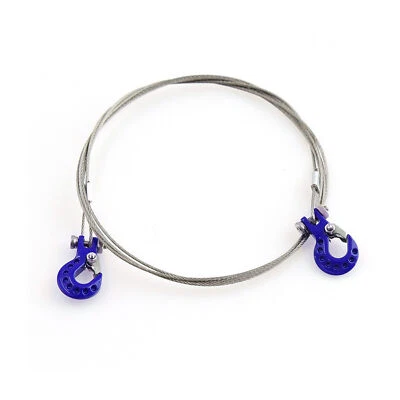 Steel Rope Tow Rope with Trailer Hook for SCX10 D90 D110 TF2 t4 RC Crawler Car - Image 1 of 4