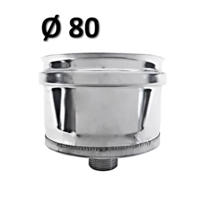 MBM SRL Tappo raccogli condensa canna fumaria Ø 80 mm - in aciaio inox