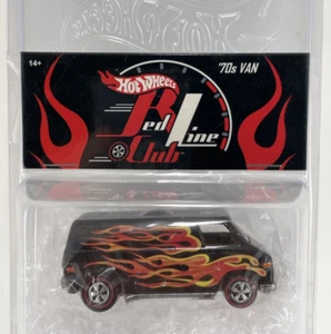 2003 hot wheels VHTF RLC Club party BLACK FLYING CUSTOMS 70s VAN bag non pink 1s - Picture 1 of 3