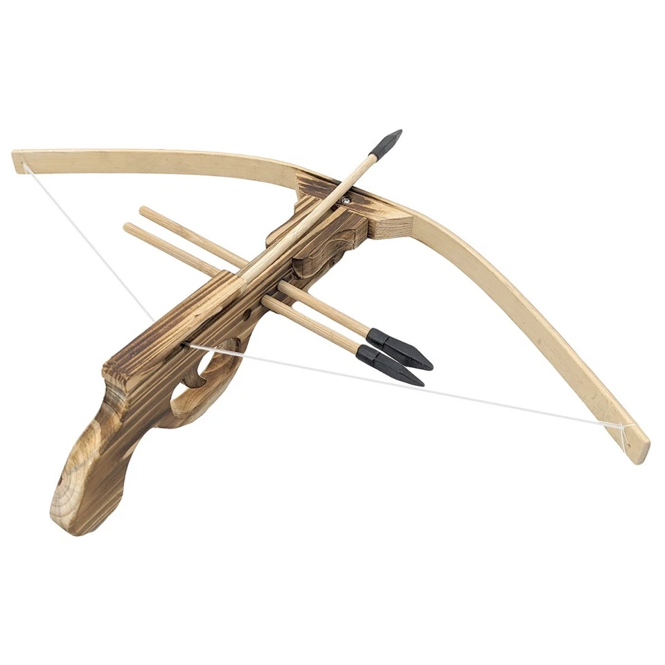 Toy Cross Bow&Arrow Archery Shooting Crossbow Set Wood&Bamboo for Kid Cosplay - image 1 of 4