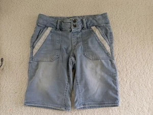 So Life Girls Denim Shortswith White Lacey Details Medium Stonewash Size 16  - Picture 1 of 9