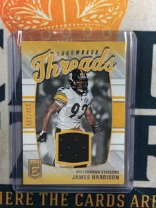2022 Panini Donruss Elite JAMES HARRISON Throwback Threads Relic /299 BO - Bild 1 von 2