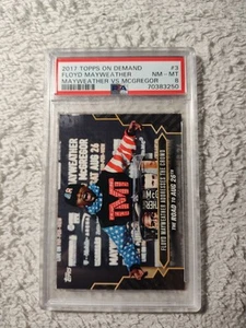 2017 Topps On Demand #3 Mayweather Vs McGregor Psa 8 - Foto 1 di 2
