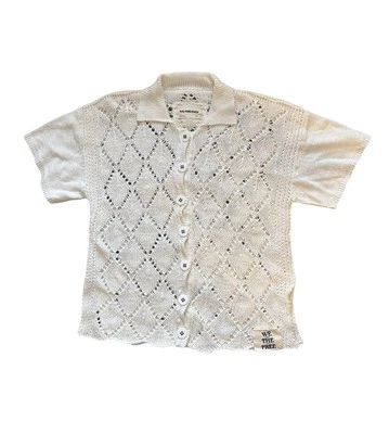 Free People We The Free All Love Linen Club Shirt Womens XS Heirloom Collection - Image 1 of 4