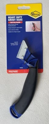 Vitrex Heavy Duty Grout Rake / Tungsten Carbide Grit Edged Blade – 102422 - Image 1 of 4