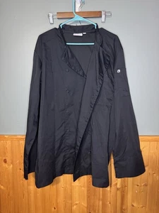 Chef Works Chefworks Lg-RG Black Vented Button Up LongSleeve Uniform Coat - Picture 1 of 8