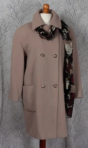 Klass fine new wool beige-pink tone double breased oversized coat. UK 14. - Picture 1 of 11