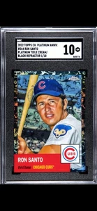 2022 Topps Chrome #264 Ron Santo Platinum Anniversary Toile/Black /10 - Bild 1 von 2