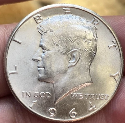 1964 Kennedy half dollar a condition with large earlobe and DD/MD REV - Image 1 of 4
