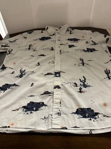 Goodthreads Poplin Men's XXXLT Short Sleeve Button Down Shirt Pre-Owned - Picture 1 of 5
