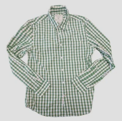 Guess Button Up Long Sleeve Denim Plaid Casual Dress Shirt Men's Top Size M - Image 1 of 4