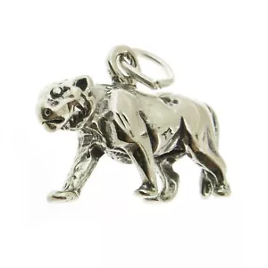 925 Sterling Silver Wild Panther Charm Made in USA - Picture 1 of 2
