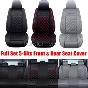For Mitsubishi Outlander 2003-2024 Car Seat Covers Full Set Cushion PU Leather - Picture 1 of 49
