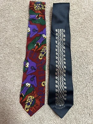 Dos Corbatas ICEBERG De Colección Tema Napoleón Coches Tema Multicolor Seda Hechas en Italia Foto 1 de 4